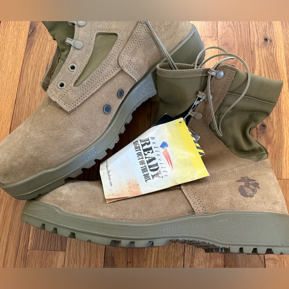 USMC 550 ST Steel Toe Rugged Tan Combat Boots
